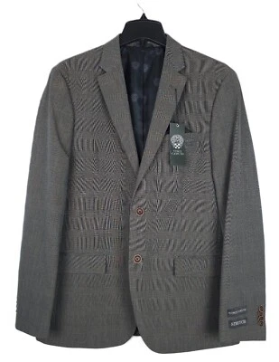 Vince Camuto Men's Slim-Fit Super Stretch Suit Jacket Grey Plaid 48L NWT - Image 1 of 4