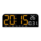9 Inch Large Digital Wall Clock Light-Sensing Clock 2 Alarm 12/24H Led Alarm