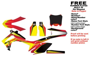 DFR CRF250R GRAPHICS “BUTTER” RED/YELLOW 2014-2016 CRF 250 HONDA - Foto 1 di 1