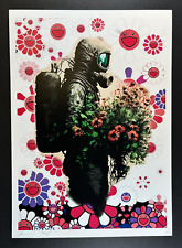 DEATH NYC 45x32cm Ltd Ed Signed Graffiti Pop Art Print, COA Banksy Flowers