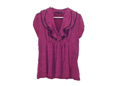 Heart Soul Womens Top XL Short Sleeve Pullover Purple - Image 1 of 4