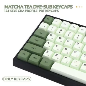 GKA Profile Matcha Green Theme Custom Keycap Set Japanese Korean Russian - Picture 1 of 9
