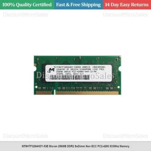 MT8HTF3264HDY-53E Micron 256MB DDR2 SoDimm Non ECC PC2-4200 533Mhz Memory - Picture 1 of 1