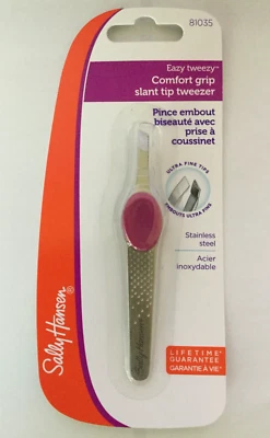 Sally Hansen Eazy Tweezy-Comfort Grip Punta Inclinada con Plataforma NUEVO Y SELLADO Foto 1 de 3