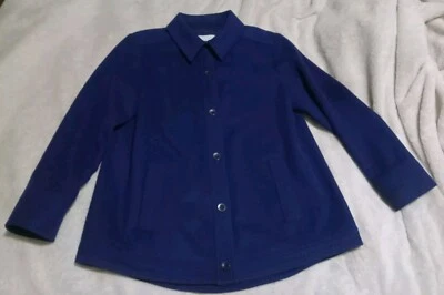 Women's DONCASTER Blue Wool & Cashmere Blend Jacket Size 8 - Image 1 of 4