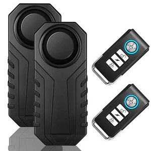 2x Mini Wireless Anti-Theft Vibration Motorcycle Bike Security Alarm Remote NEW - Picture 1 of 12