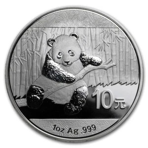 2014 Chinese Panda 1 oz Silver Coin In Mint Capsule - Picture 1 of 7