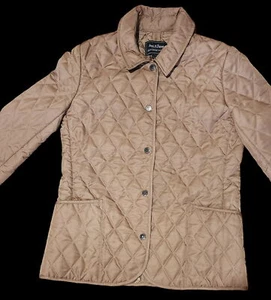 Steve & Barrys light weight Quilted Tan Jacket M Polyester Full Snap Closure Wom - Picture 1 of 5