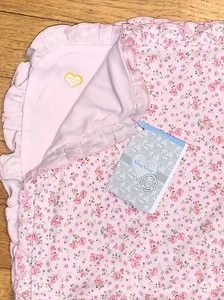 NWT Kissy Kissy Pink Ruffle Trim Floral Baby Blanket 2019 - Picture 1 of 8