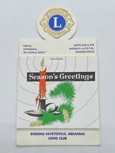 Vintage 1965 Lions Club Pop Up Desk Calendar Fayetteville Arkansas  6" Unused! - Picture 1 of 6