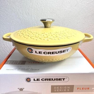 Le Creuset Signature Marmite Design Fleur 22 cm 2,6 L ghisa gialla mimosa - Foto 1 di 11