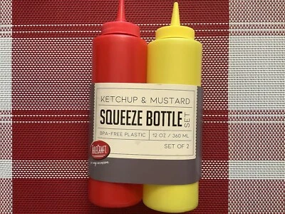 Plastic Ketchup And Mustard Squeeze Bottle Set  - Image 1 of 4
