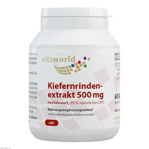 KIEFERNRINDENEXTRAKT 500 mg 95% OPC Kapseln 60 St - Bild 1 von 1