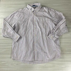 Old Navy XXL Shirt Regular Fit Men's Multicolor Stripes Button Down Poplin - Picture 1 of 10