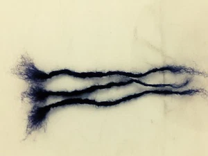 100% Human Hair handmade Dreadlocks 6 pcs 1/2" thick stretch 10-11'' Dark Blue - Picture 1 of 2
