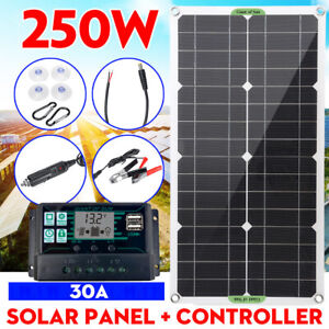 300W Solar Panel Kit 12V Battery Charger 30A Controller RV Trailer Camper Van