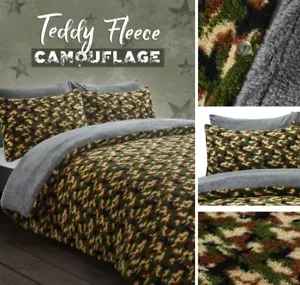 Teddyvlies Tarnbettdecke Bettwäsche Thermo Warm Kampf Grün Bettwäsche - Bild 1 von 4