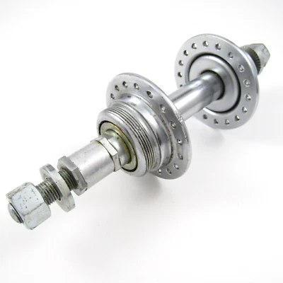 Sunshine low flange 36h steel rear hub with lock nuts, British thread, 124mm - Image 1 of 4