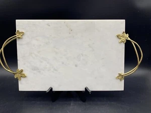 Tablero de queso Michael Aram asas de hojas tablero de charcutería de mármol sin cuchillo - Imagen 1 de 18