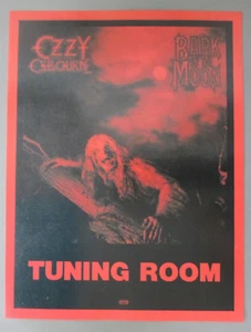 Ozzy Osbourne backstage door sign Bark At The Moon - TUNING ROOM ! - Picture 1 of 1