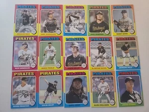 2024 Topps Heritage & Topps Serie 1 Pittsburgh Pirates Base Team Set mit RC's - Bild 1 von 2
