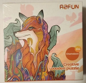 Fox Wooden Puzzle From A2FUN A4 Chameleon New In Box - Picture 1 of 3