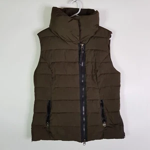 Superdry Outdoor Puffer Vest Jacket Mens S Green Zip High Neck Fleece Insulated - Bild 1 von 17