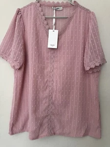 GRACE KARIN Women's Short Sleeve Pull On Blouse Shirts Casual Loose V-Neck Sz XL - Picture 1 of 14