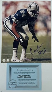 Larry Brown Signed 8x10 Photo Cowboys Autograph COA Dallas NFL Charity Sports - Picture 1 of 9