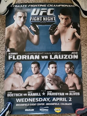 UFC Fight Night Live 1 Florian Vs Lauzon April 2nd, 2008 Event Poster RARE - Image 1 of 4