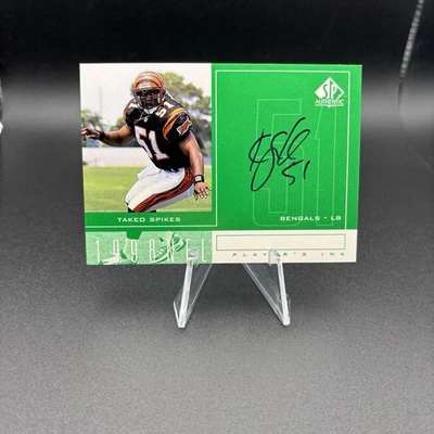 TAKEO SPIKES CINCINNATI BENGALS UPPER DECK SP PLAYER'S INK AUTO AUTOGRAPH BENGAL - Image 1 of 2