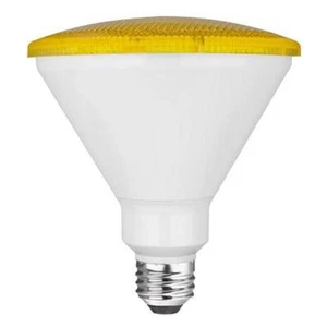 90 Watt Equivalent LED PAR38 Yellow Flood Light Bulb (Bug Light), Non-Dimmabl... - Picture 1 of 2