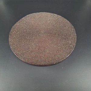 Juego de 2 Manteles Cuadrados San Nicolás Redondos Perfecto Navidad Cuentas Marrón LEER - Imagen 1 de 9