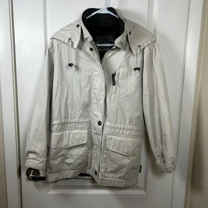 Pacific Trail Outerwear Tan Coat Jacket Size Small Full Zip Blue Lining Hood - Picture 1 of 12