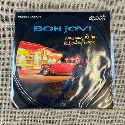 BON JOVI - SOMEDAY I'LL BE SATURDAY NIGHT 7" PICTURE DISC SINGLE VINYL RECORD - Image 1 of 3