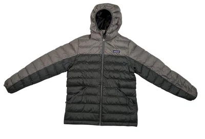 Patagonia Boys' Reversible Down Sweater Hoody Full Zip Black Size XL14 STY68335 - Image 1 of 4