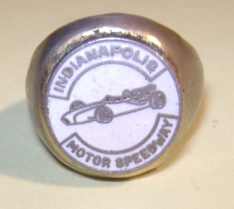 Vintage Costume Indianapolis Motor Speedway Adjustable Ring As Is Cover