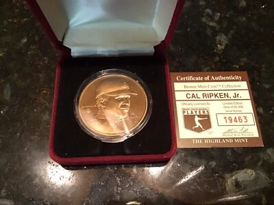 CAL RIPKEN, JR MLB Colección de monedas de bronce como nuevas edición limitada certificado de autenticidad Foto 1 de 4