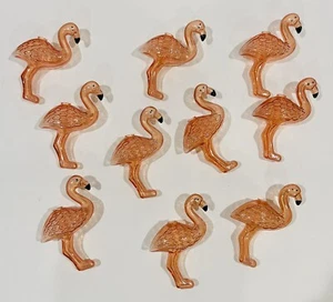 Lot of 10 Vtg Pink Flamingo Plastic Blow Mold String Light Covers - No Lights - Picture 1 of 4