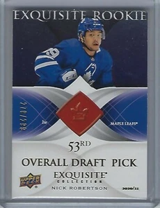 2020-21 Exquisite Collection Overall Draft Pick #OGR-NR Nick Robertson 270/299 - Picture 1 of 2