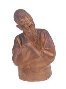 BUSTE de Sage Chinois Chine GASTON HAUCHECORNE éd. SUSSE STATUE TERRE CUITE - Imagen 1 de 20