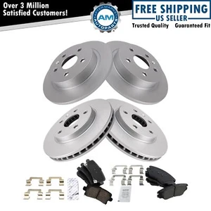 Front & Rear Premium Posi Ceramic Disc Brake Pad & Coated Rotor Kit for GM - Picture 1 of 12