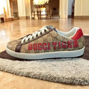 Gucci Tiger Ace Sneakers US8.5-9.5, 5 UK8-9 , EU42-43 , 27-28 Cm Pre-owned - Picture 1 of 14