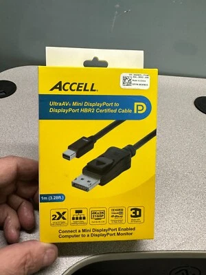 Accell UltraAV Mini DisplayPort to DisplayPort 1.2 Cable - 3.28 ft B143B-003B - Image 1 of 2