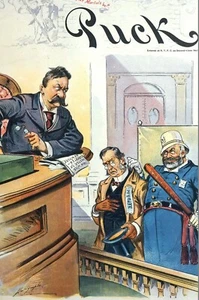 Van Wyck New York Mayor NEW CRIME 1898 JAILING REFORMERS For LIFE JUDGE Puck Art - Picture 1 of 10