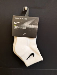 Nike Kids' 3-Pairs Young Athletes Quarter Socks Sz:5/6 TN0177-001 New B1(A37T) - Picture 1 of 3