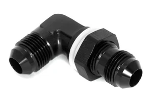 Conector de pared de mamparo Dash 6 90° / -6AN / JIC 6 (Bulkhead) negro 9/16 - 18UNF - Imagen 1 de 5