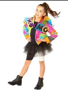 NEW Jojo Siwa XOMGPOP Halloween Costume Girls XS 4/5 Jacket Skirt Shorts Rubie's - Picture 1 of 1