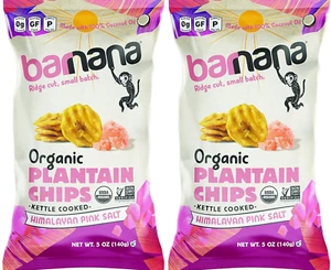2-Pack Barnana Organic Plantain Chips with Himalayan Pink Salt, 5 Oz Each Bag - Picture 1 of 8