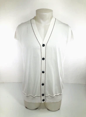 ELEVENTY SPECIAL COLLECTION - Gorgeous Mens L / XL Button Down Lightweight Vest - Image 1 of 4